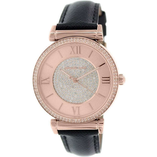 Michael Kors Women's MK2376 Catlin Black Leather Watch