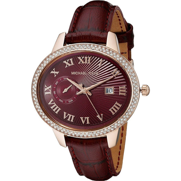 Michael Kors Women's MK2430 Whitley Crystal Red Leather Watch