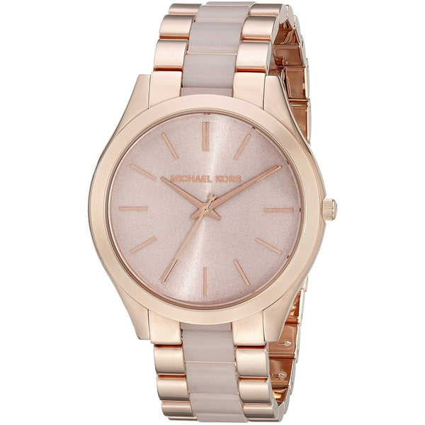 Michael Kors Women's MK4294 Slim Runway Rose-Tone Stainless Steel Watch