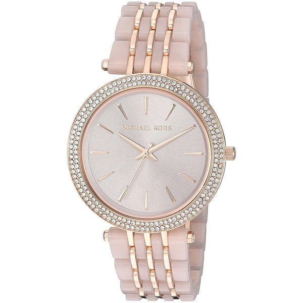 Michael Kors Women's MK4327 Darci Crystal Pink and Rose-Tone Stainless steel and Acetate Watch