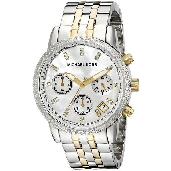 Michael Kors Women's MK5057 Ritz Chronograph Crystal Two-Tone Stainless Steel Watch