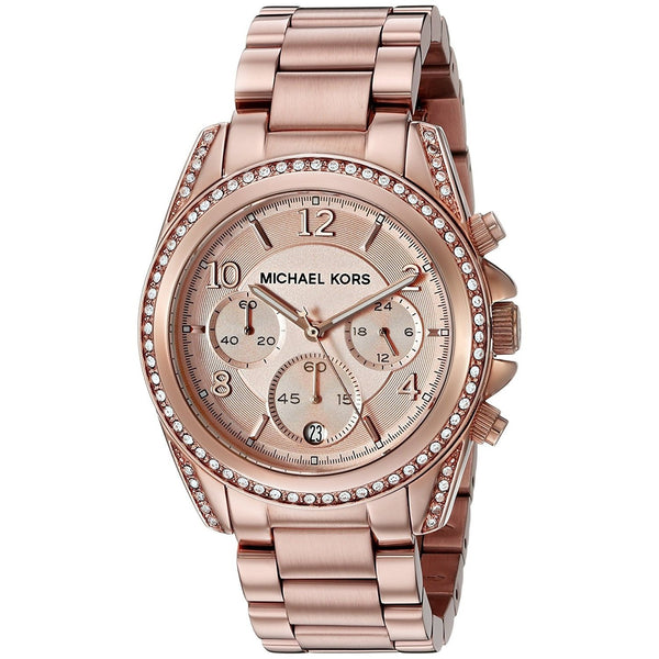 Michael Kors Women's MK5263 Blair Chronograph Crystal Rose-Tone Stainless Steel Watch