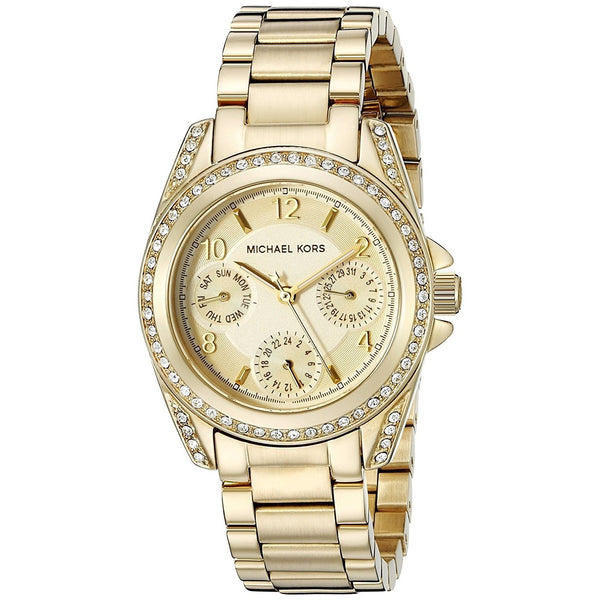 Michael Kors Women's MK5639 Blair Chronograph Crystal Gold-Tone Stainless Steel Watch