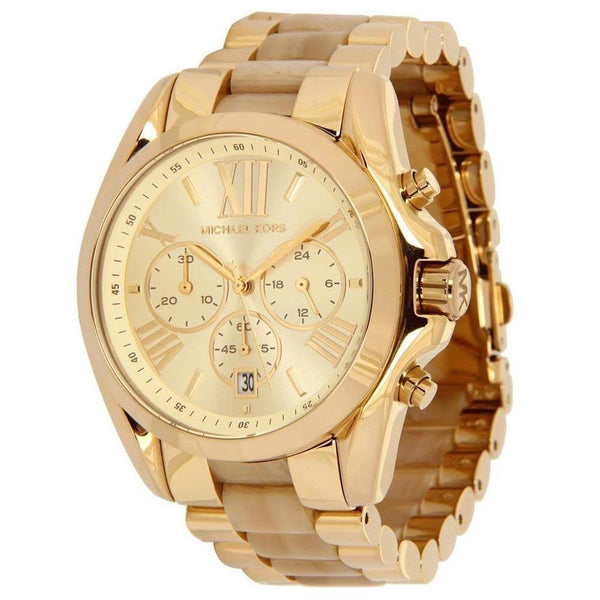 Michael Kors Women's MK5722 Bradshaw Chronograph Gold-Tone Stainless steel and Acetate Watch