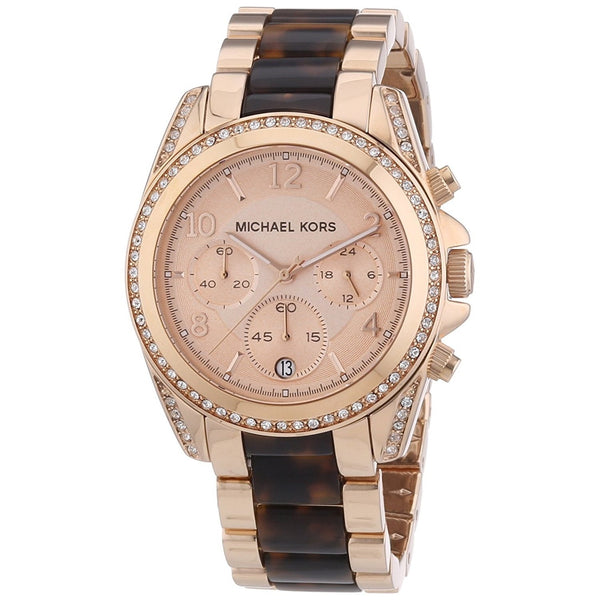 Michael Kors Women's MK5859 Blair Chronograph Crystal Two-Tone Stainless Steel Watch