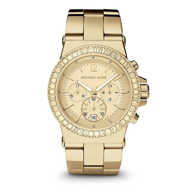 Michael Kors Women's MK5861 Dylan Chronograph Crystal Gold-Tone Stainless Steel Watch