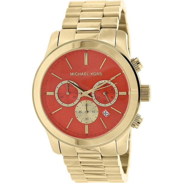 Michael Kors Women's MK5930 Runway Chronograph Gold-Tone Stainless Steel Watch