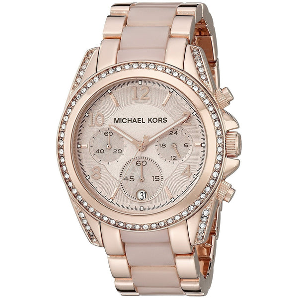 Michael Kors Women's MK5943 Blair Chronograph Crystal Two-Tone Stainless steel and Acetate Watch