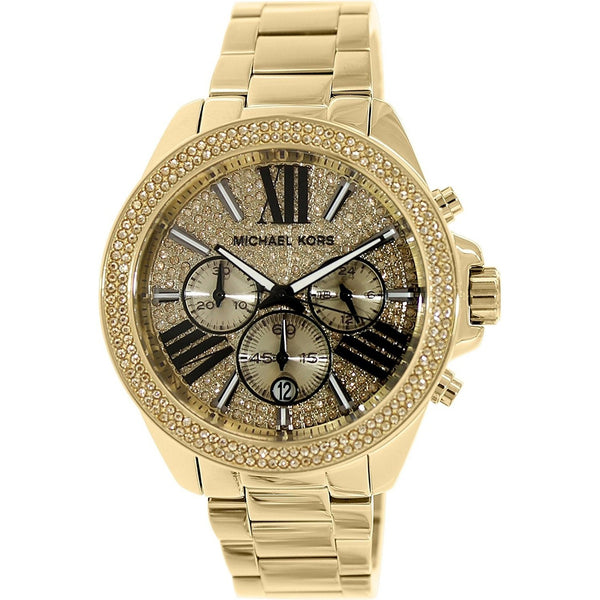 Michael Kors Women's MK6095 Wren Chronograph Gold-Tone Stainless Steel Watch
