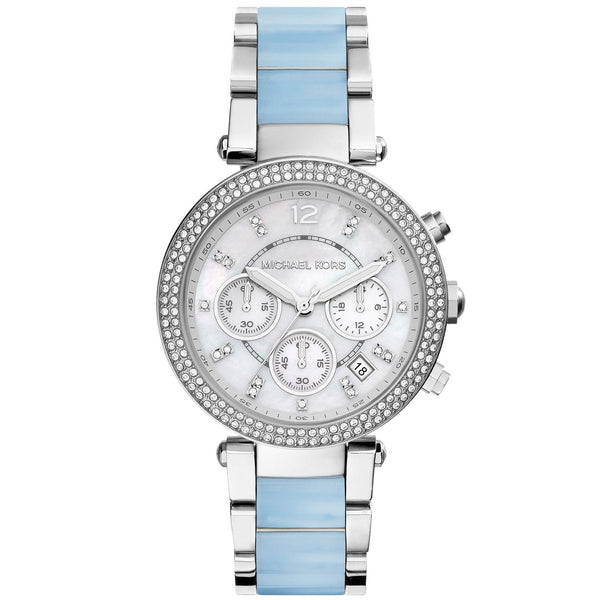 Michael Kors Women's MK6138 Parker Chronograph Crystal Two-Tone Stainless Steel Watch