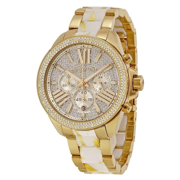 Michael Kors Women's MK6157 Wren Chronograph Crystal Gold-Tone Stainless Steel Watch