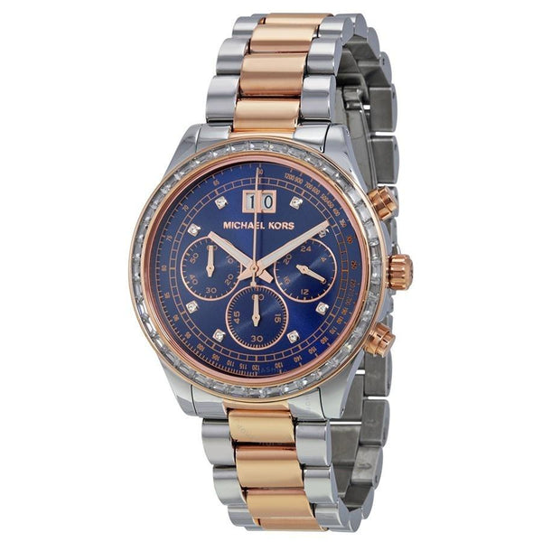 Michael Kors Women's MK6205 Brinkley Chronograph Crystal Two-Tone Stainless Steel Watch