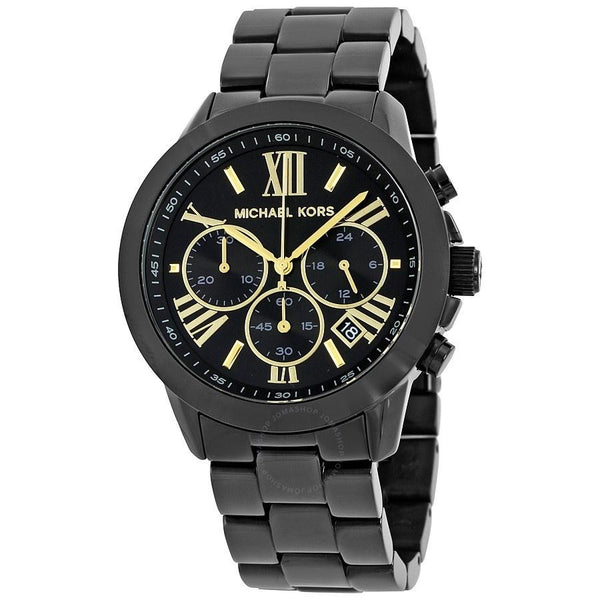 Michael Kors Unisex MK6302 Brecken Chronograph Black Stainless Steel Watch