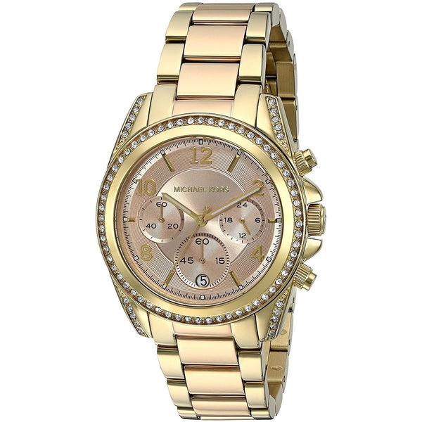 Michael Kors Women's MK6316 Blair Chronograph Crystal Two-Tone Stainless Steel Watch