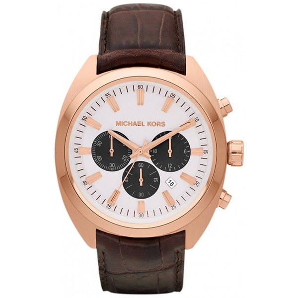 Michael Kors Men's MK8271 Dean Chronograph Brown Leather Watch