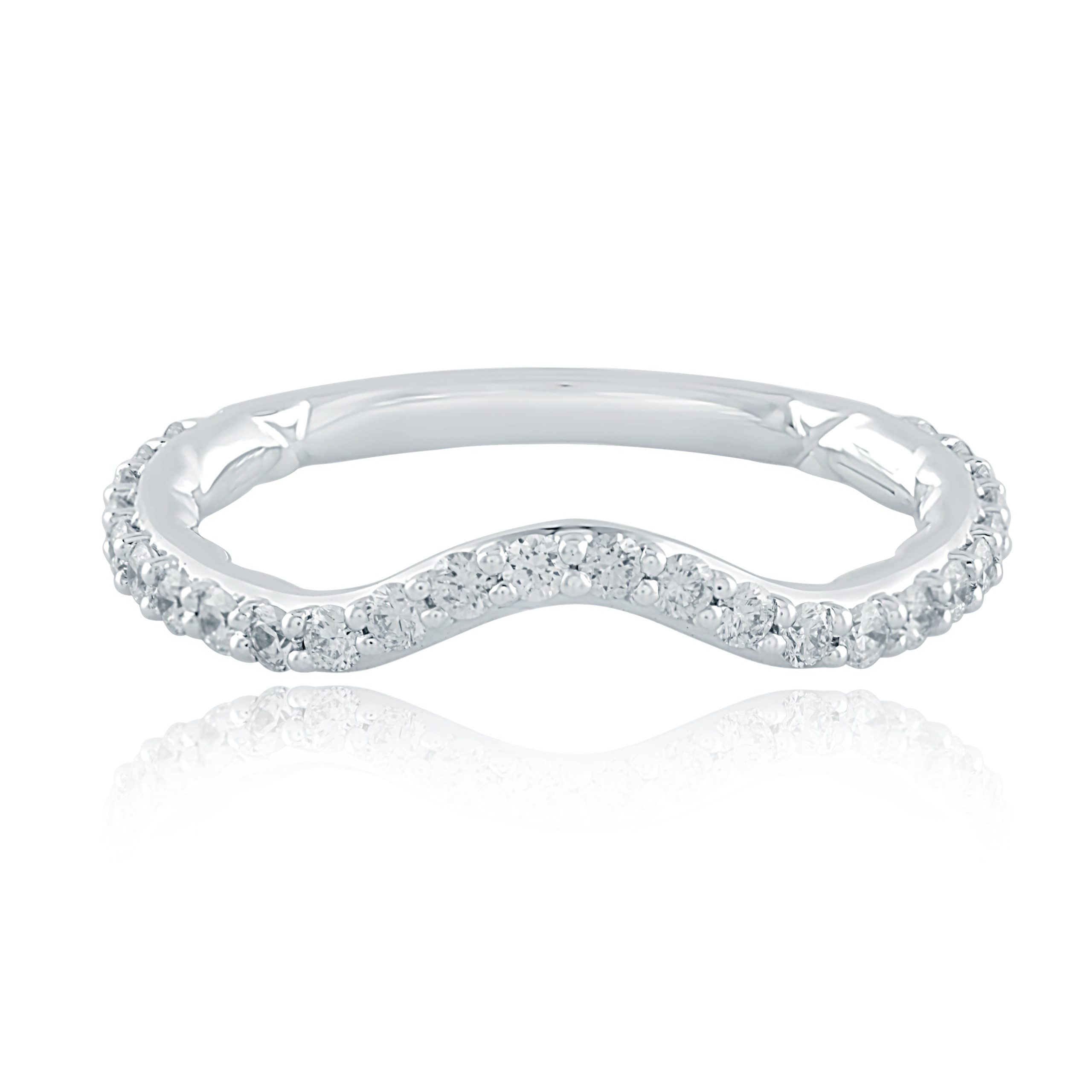 Diamond Contour Wedding Band
