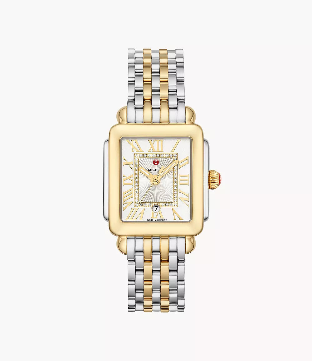 Deco Madison Mid Two-Tone 18K Gold Diamond Dial Watch