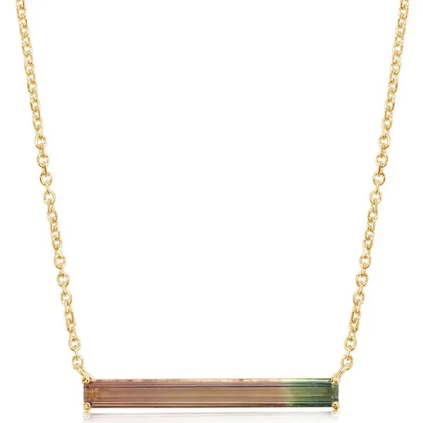 Yellow Gold Tourmaline Necklace