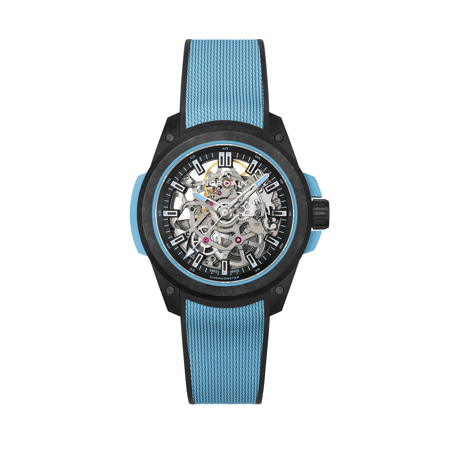 Wild One Skeleton 39MM - Sky Blue