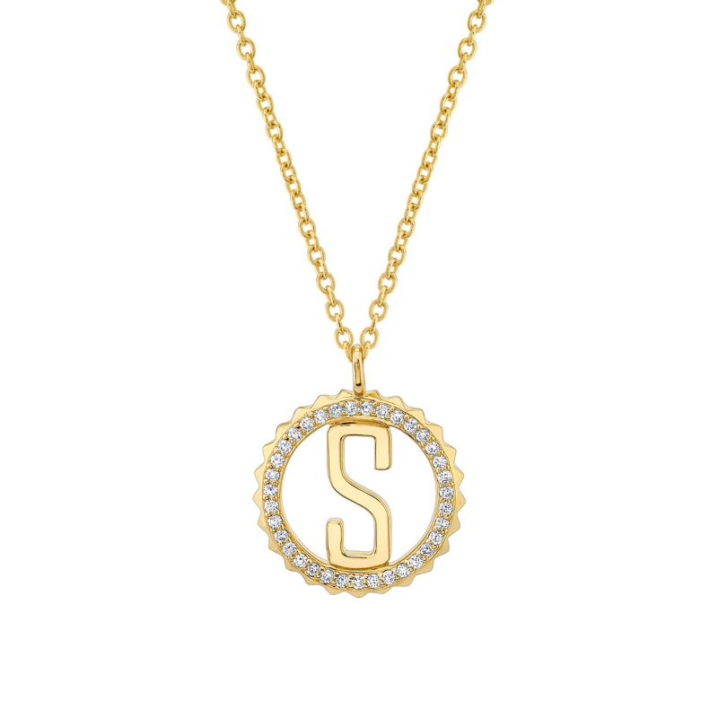 P365 Diamond Initial Necklace - S