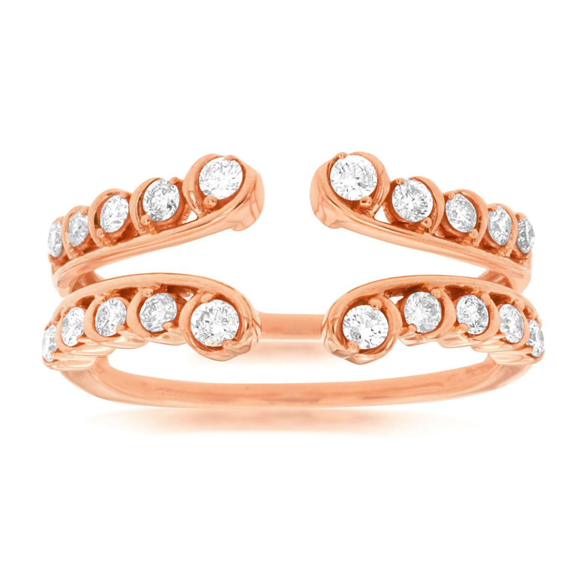 14k Rose Gold Diamond Ring Guard