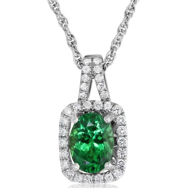 White Gold Tsavorite Pendant