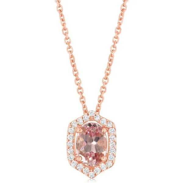 Rose Gold Lotus Garnet Pendant