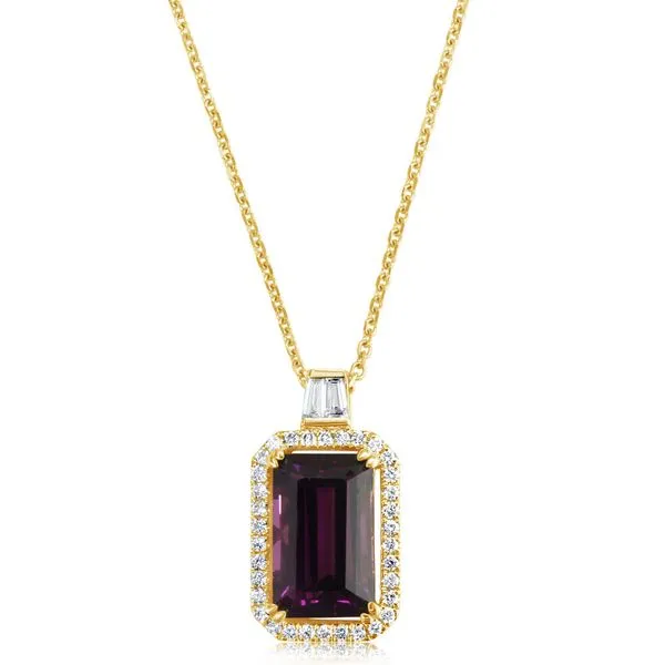 Yellow Gold Garnet Pendant