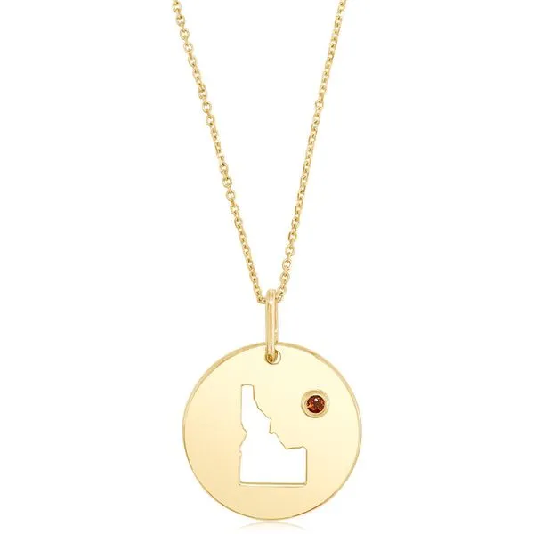 Yellow Gold Idaho Garnet Pendant