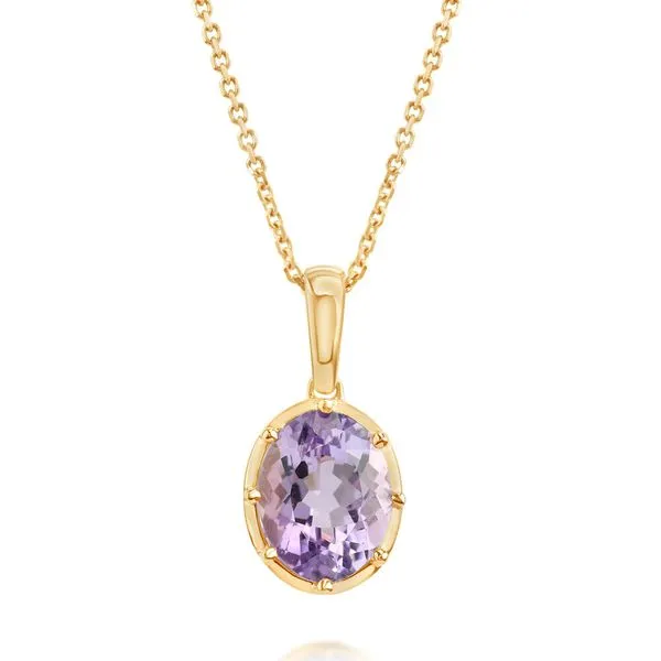 Yellow Gold Amethyst Pendant
