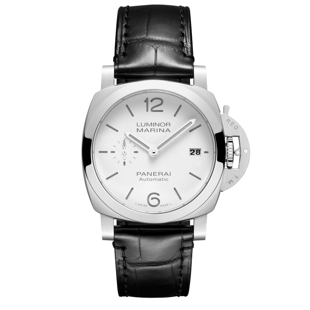 Panerai PAM01271 Luminor Marina Quaranta White Dial Steel Watch