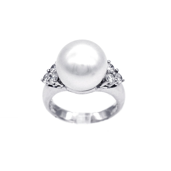 White South Sea Pearl Diamond Ring