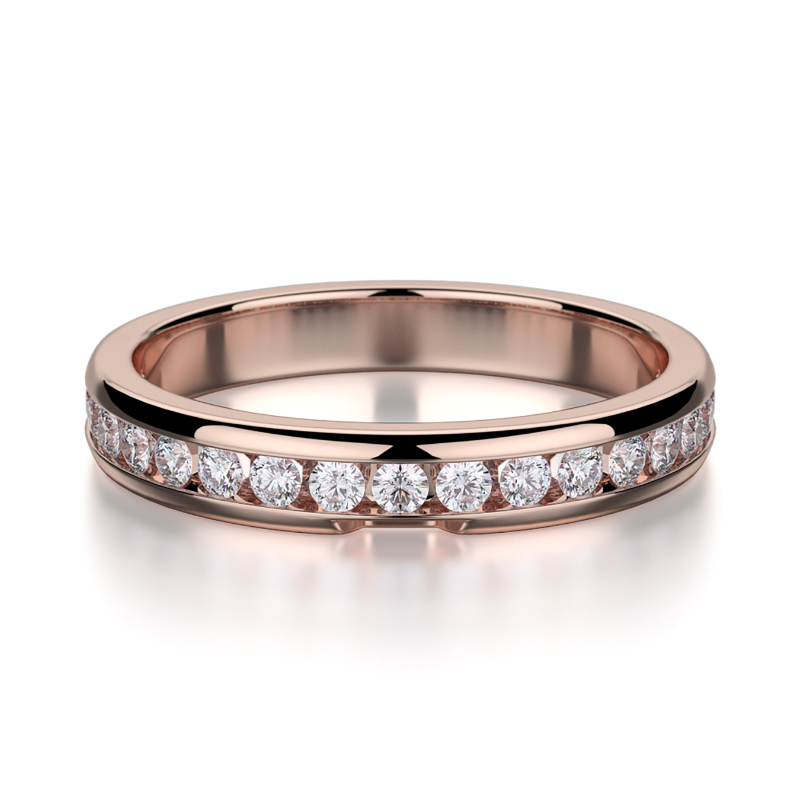 R461-B1 Women's Rose Gold Wedding Ring