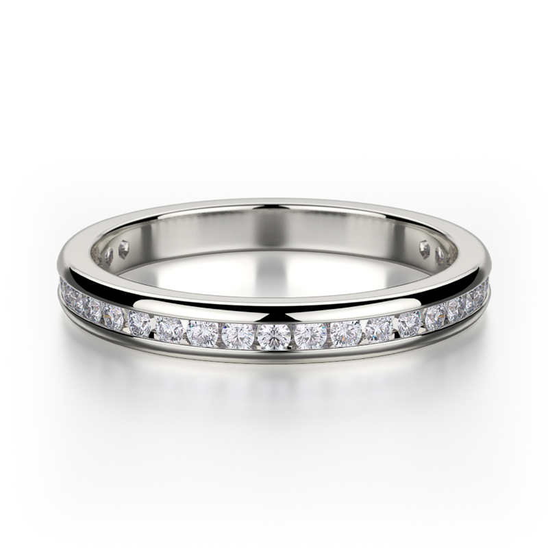 R461SB Women's White Gold Wedding Ring