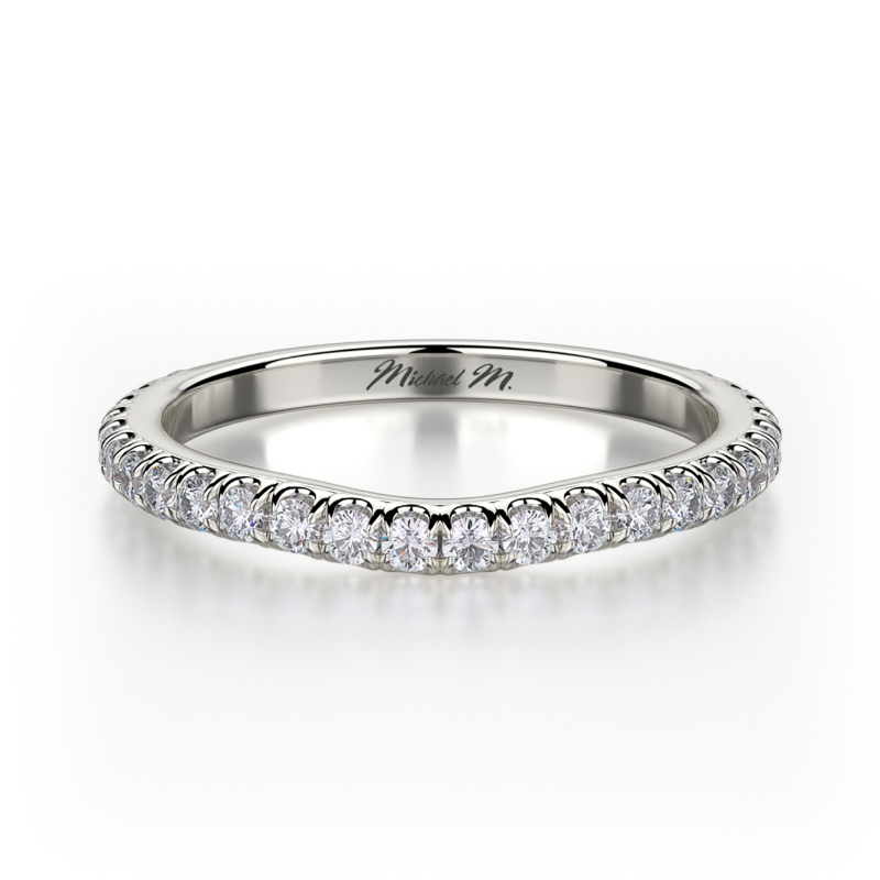 R490B Women's White Gold Wedding Ring