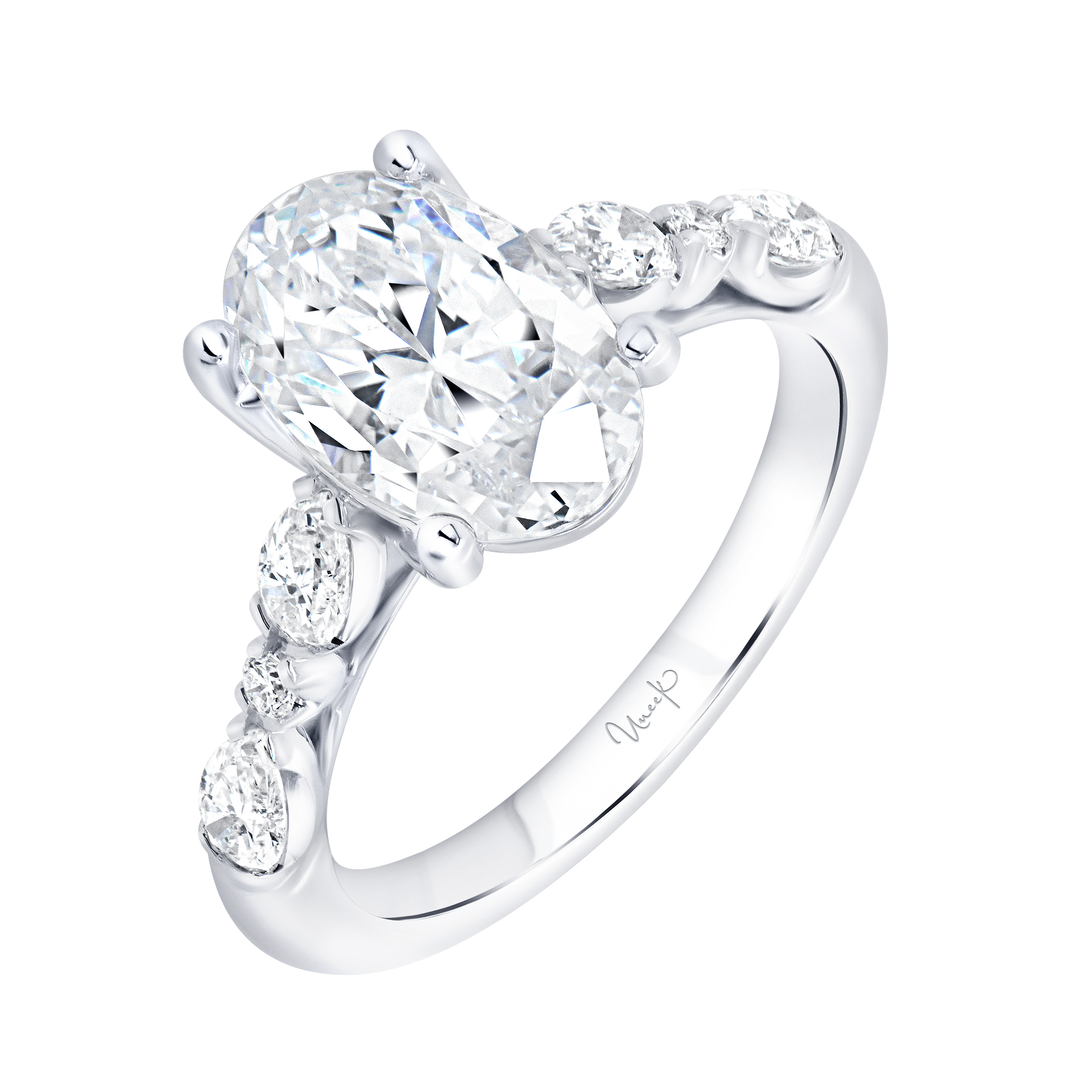 0.64ctw Cathedral Engagement Ring