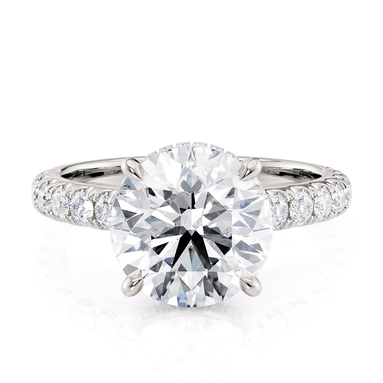0.73ctw Diamond Halo Engagement Ring