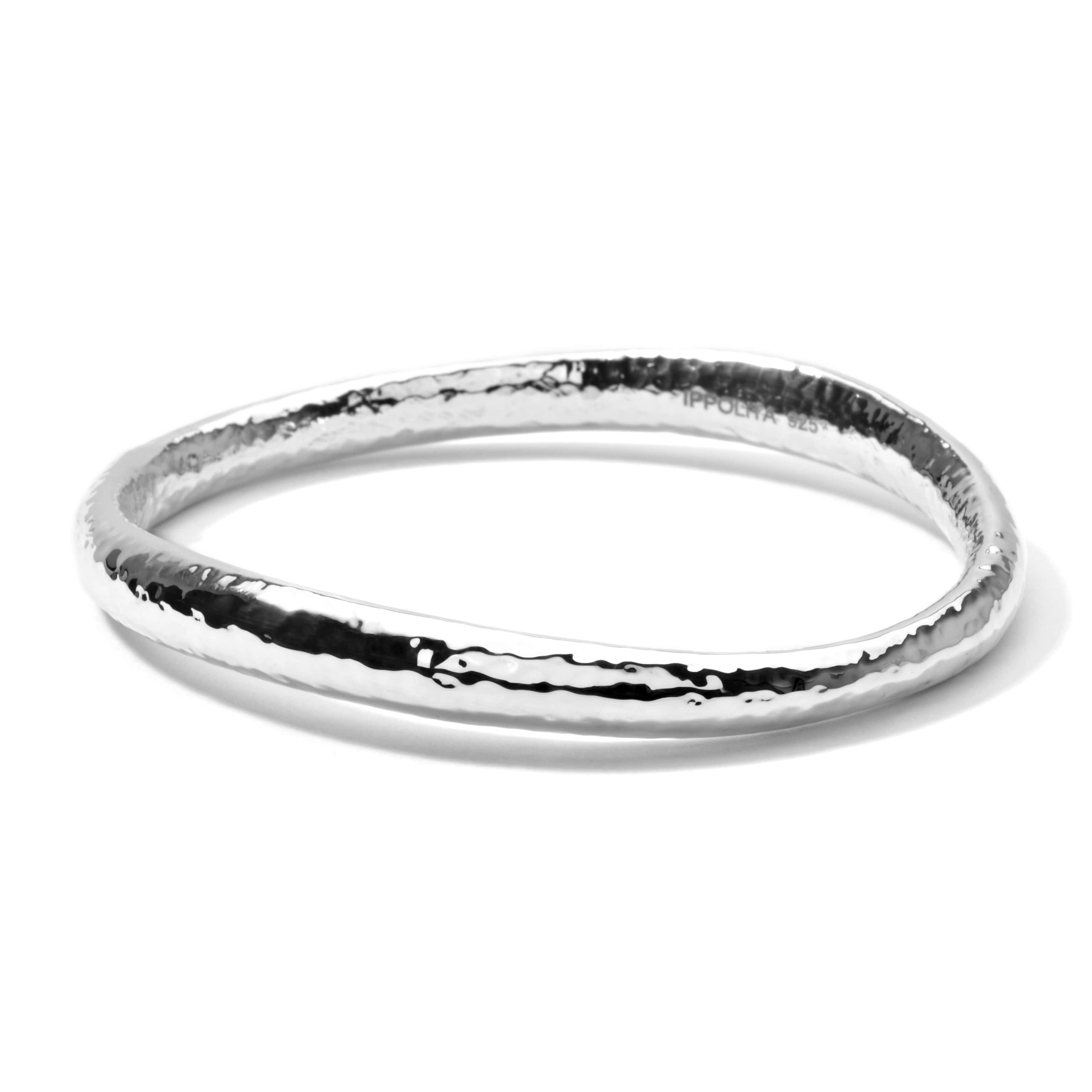 Classico Hammered Sculpted Bangle 925 silver