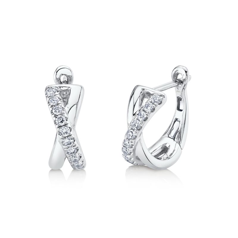 SC22007274V2 Eternal Huggie Earrings In 14k White Gold