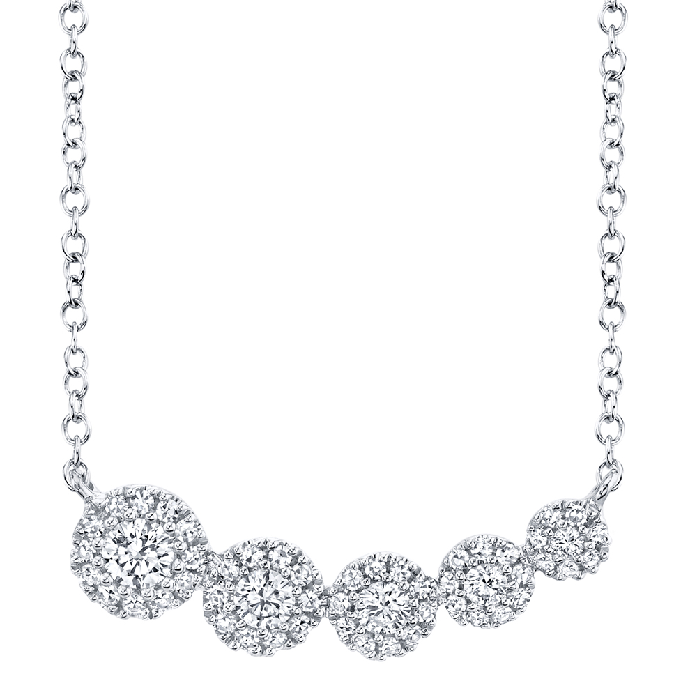 SC55002532 Eden Collection Diamond Necklace In 14 Karat White Gold
