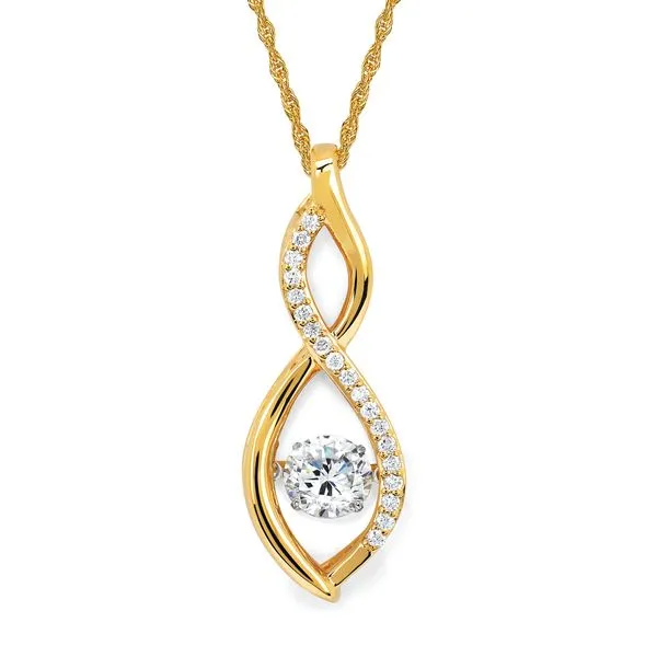 14k Yellow Gold Diamond Pendant