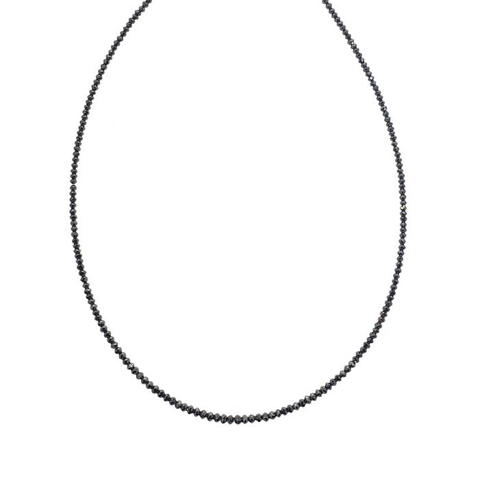 14K YELLOW GOLD 26CT BLACK DIAMOND NECKLACE