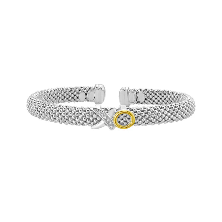 Phillip Gavriel Silver & 18K Gold & Diamond Prosecco XO Cuff