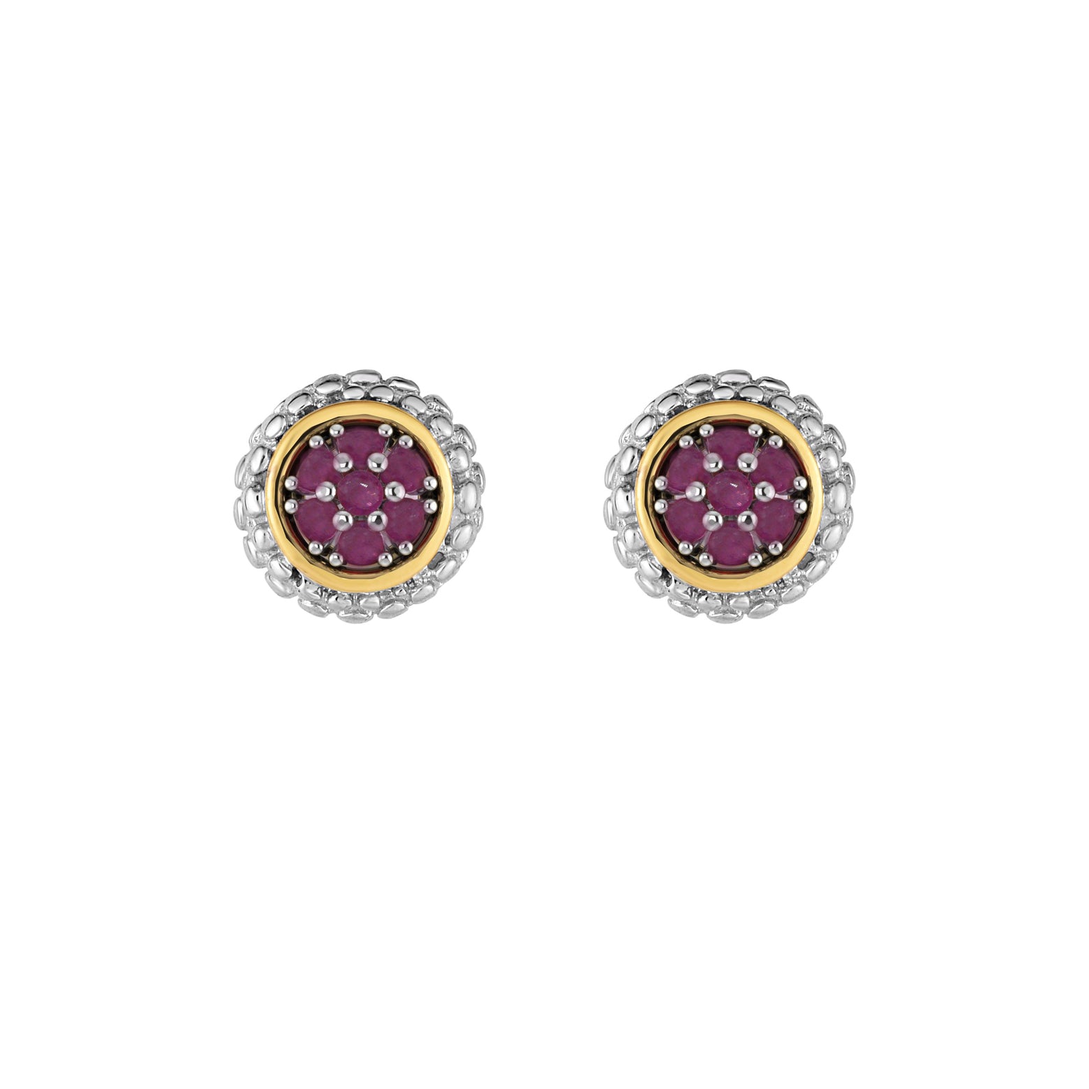 Phillip Gavriel Silver Ruby Earrings
