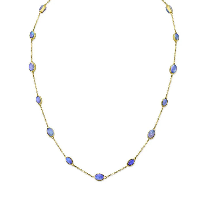 Multi Station Double Sided Opal Necklace