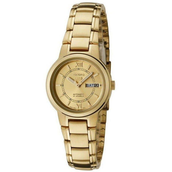 Seiko Women's SYME58 Series 5 Gold-Tone Stainless Steel Watch