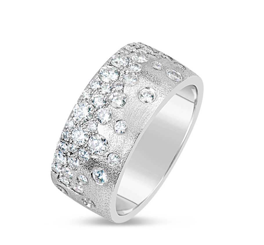 Moyer Collection 14k White Gold 1.04ctw Diamond Confetti Ring- AA70116D-200W