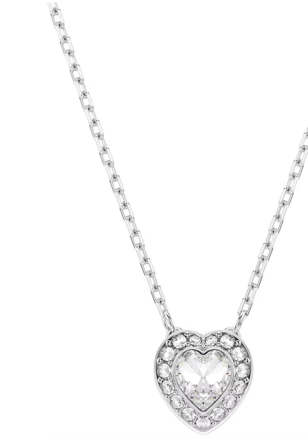 Ariana Grande x Swarovski pendant Mixed cuts, Heart, White, Rhodium plated