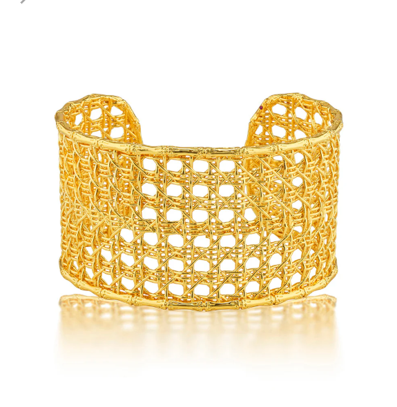 Veranda Caning Cuff - Gold