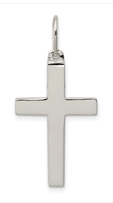 Sterling Polished Cross Pendant